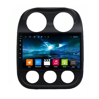 Navigatie Auto Multimedia cu GPS Jeep Compass (2010 - 2016), Android, Display 9 inch, 2GB RAM +32 GB ROM, Internet, 4G, Aplicatii, Waze, Wi-Fi, USB, B foto