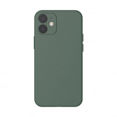 Husă Cu Gel De Silice Lichid Baseus Husă Cu Gel Flexibil Pentru IPhone 12 Mini Verde închis (WIAPIPH54N-YT6A)