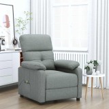 vidaXL Fotoliu de masaj, gri &icirc;nchis, material textil