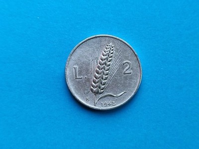 2 Lire 1948 Italia-in realitate arata mai bine-mai Rar foto