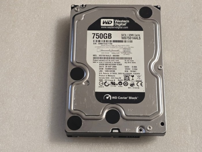 Hard disk desktop Western Digital 750GB 32MB 7200rpm SATA2 (WD7501AALS)
