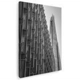 Tablou canvas arhitectura moderna in nuante alb negru 1371 Tablou canvas pe panza CU RAMA 40x60 cm