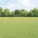 VidaXL Gard Euro cu 11 St&acirc;lpi Argintii 0,4x25 m Oțel