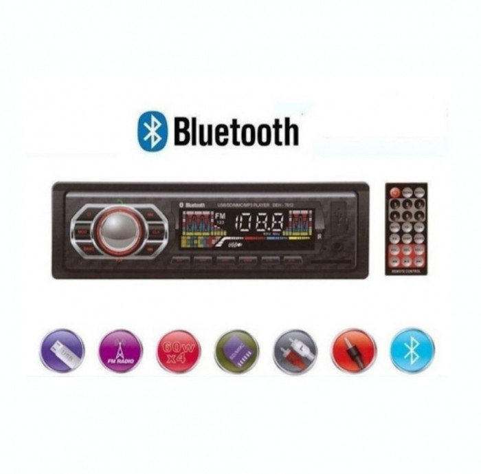 Mp3 player cu bluetooh, usb, aux, radio si telecomanda pentru auto