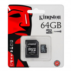 MICRO SD CARD 64GB CLASS 10 ADAPTOR KINGSTON EuroGoods Quality foto