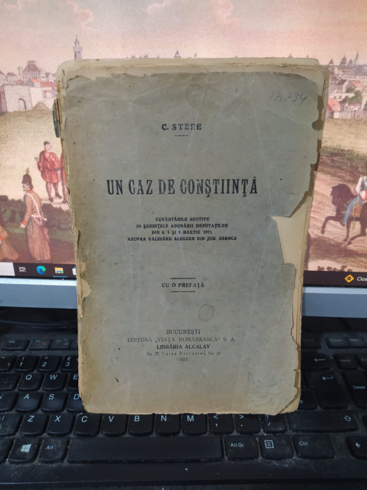 C. Stere, Un caz de conștiință, alegeri Soroca, exemplar Ștefan Voitec 1921, 211