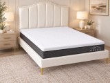 Pat Musset 140x190 cm Tapitat Catifea Nuanta Crem Somiera Inclusa