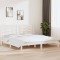 vidaXL Cadru de pat, alb, 200x200 cm, lemn masiv de pin