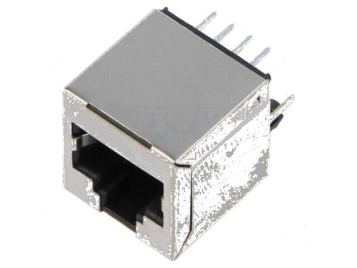 Conector RJ45 soclu PIN 8 Cat 6 ecranat 8p8c THT foto
