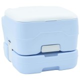 Toaleta Portabila Camping vidaXL, 10L Apa Curata, 20L Deseuri, Albastru, Plastic, 36.5x41.5x30 cm