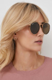 Ray-Ban ochelari de soare femei, culoarea maro, Ray Ban