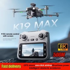 Drona K19 Max cu GPS, Evitarea Obstacolelor, Airdrop Load 20g, Motor Fara Perii si Camere 8K cu Transmisie si pe Telefon