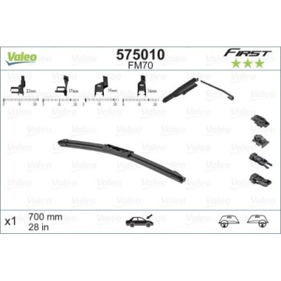 Lamela stergator 700mm/28in Chrysler Voyager; Citroen C4, C5, Evasion, Jumpy; Fiat Scudo, Ulysse; Ford; Mercedes; Opel; Peugeot; Renault; Seat Alhamb foto