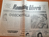 Ziarul romania libera 18 august 1990-art. romani, nu parasti tara !