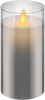 Lumanare LED Real Wax din sticla 7.5x15cm 3x AAA Goobay 60372