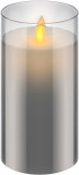 Lumanare LED Real Wax din sticla 7.5x15cm 3x AAA Goobay 60372
