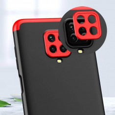 Husa Xiaomi Redmi Note 9 / Redmi 10X 4G, Protectie 360 - Spate si Laterale, GKK, Rosu / Negru foto