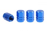 Set capacele auto pentru ventil hexagon albastru 4 buc, Amio