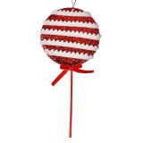 Cumpara ieftin Set 3 ornamente brad Acadele plastic textil 14x4x30 cm