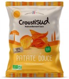 Chipsuri bio din cartofi dulci fara sare, 100g, Crostisud