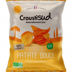 Chipsuri bio din cartofi dulci fara sare, 100g, Crostisud