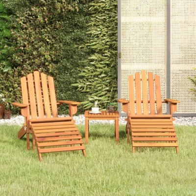 Set mobilier de grădină Adirondack, 3 piese, lemn masiv acacia foto