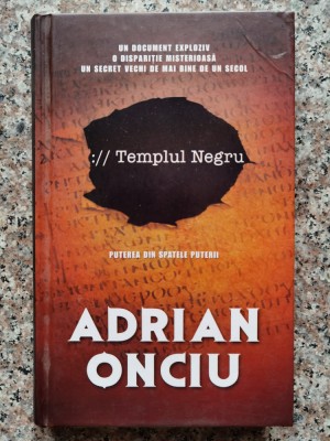 Templul Negru (cu Dedicatie) - Adrian Onciu , B356 foto