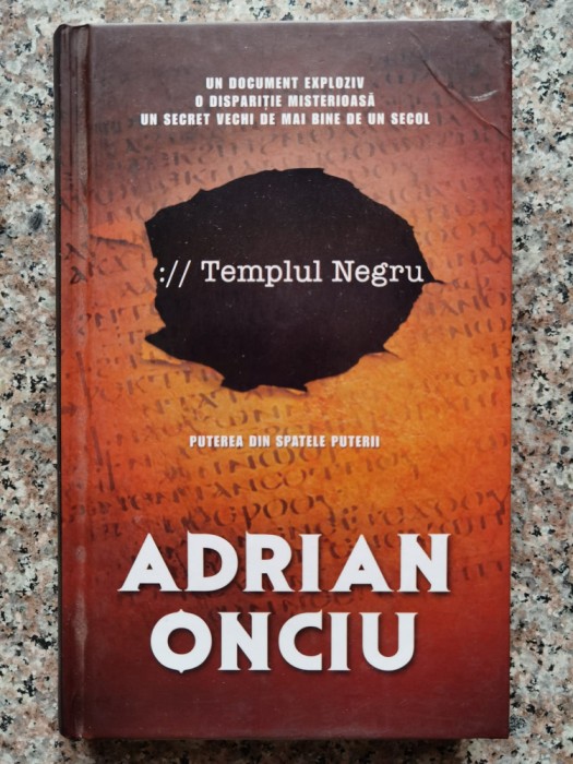 Templul Negru (cu Dedicatie) - Adrian Onciu , B356