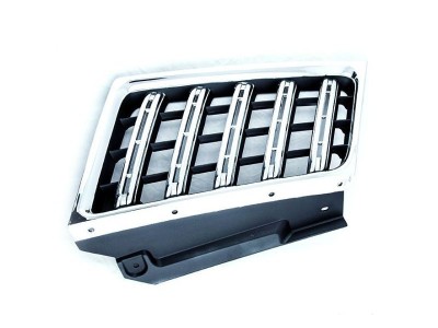 Grila radiator Mitsubishi L200/Triton, 04.2010-2015, stanga, crom/gri, 7450A569, 528405-1 foto