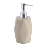 Dispenser Săpun Ceramică 330 Ml Design Diamant &ndash; Greige