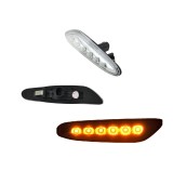 Set lampa semnalizare laterala BMW Seria 1 (E81-E88), Seria 3 (E46, E90/91, E92/93), Seria 5 (E60/E61), X3 (E83) , LED; transparent; TUNING; cu 6 LED