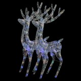 Cumpara ieftin Ren de Craciun 250 LED-uri, 2 buc. multicolor 180 cm acril XXL