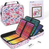 Set 120 creioane colorate cu penar Graffiti si 3 carti de colorat desen schite