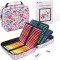 Set 120 creioane colorate cu penar Graffiti si 3 carti de colorat desen schite