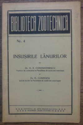 Insusirile lanurilor - G.K. Constantinescu, D. Contescu foto