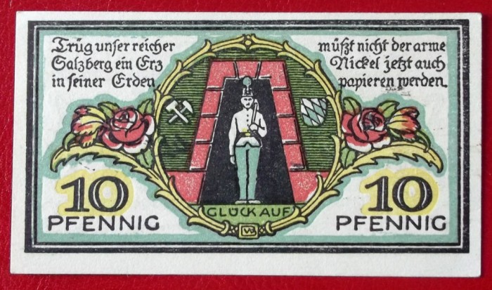 Germania notgeld 10 pfennig 1920 Berchtesgaden UNC **