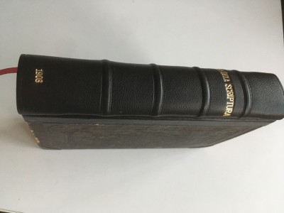 BIBLIA NITZULESCU BUCURESTI 1908 STARE EXCELENTA: COPERTI ORIGINALE, COTOR RECONDITIONAT+ COLTARE PIELE. CU 4 HARTI COLOR LA SFARSITUL VOLUMULUI foto