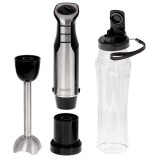 Mixer vertical CR4615, cu 1 recipient portabil cu capac pentru Smothie, 700W, Lame din otel inoxidabil, Functia Turbo, argintiu/gri