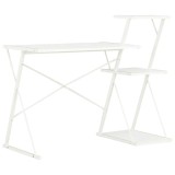 Cumpara ieftin Birou cu raft, alb, 116 x 50 x 93 cm