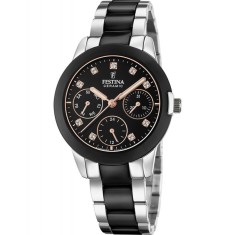 Ceas Dama, Festina, Ceramic cu Cristale Swarovski F20497/3 - Marime universala