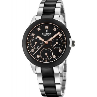 Ceas Dama, Festina, Ceramic cu Cristale Swarovski F20497/3 - Marime universala foto