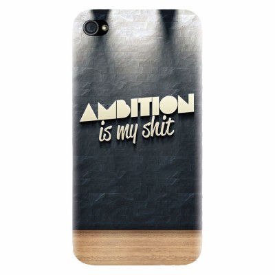 Husa silicon pentru Apple Iphone 4 / 4S, Ambition Is My Shit foto