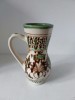 Canceu ceramic vechi (bok&aacute;ly), ceramica traditionala maghiara, Transilvania, posibil de Bereck (Brețcu), Harghita, 20cm inaltime
