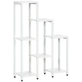 Outsunny Suport pentru flori, suport plante, 7 niveluri, pentru interior și exterior, oțel, alb, 65 x 23 x 94,5cm | Aosom Romania