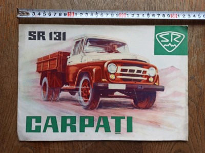 PLIANT RECLAMA- CAMIONUL CARPATI SR 131 * ANII &amp;#039;50 foto