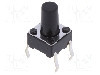 Microintrerupator 6x6x3.5mm, (ON)-OFF, SPST, ALPS - SKHHANA010