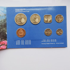 M0002 Aruba set monetarie 6 monede 1988 5, 10, 25, 50 Cents 1, 2½ Florin MS 3