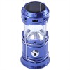 Felinar Camping LED Reincarcabil Solar USB, Lanterna Telescopica, 2 Moduri, Alb Rece, 5W, XF-5800T, Albastru