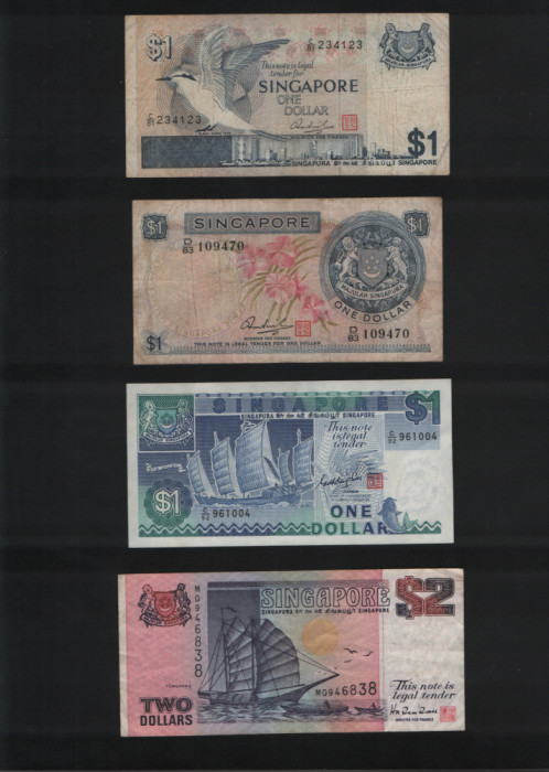 Set Singapore 3x1 + 2 dollars