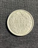 Moneda 1/2 franci 1968 Elvetia, Europa